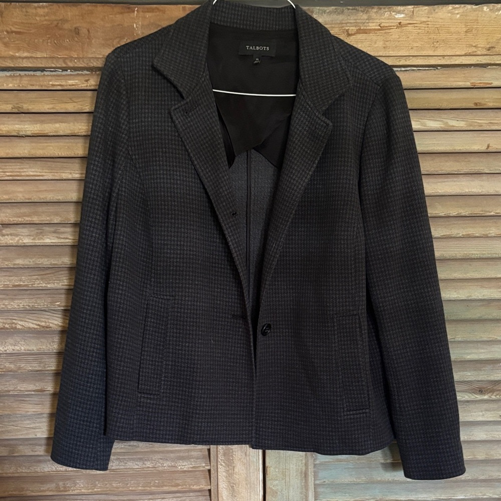 Talbots Charcoal Textured Blazer